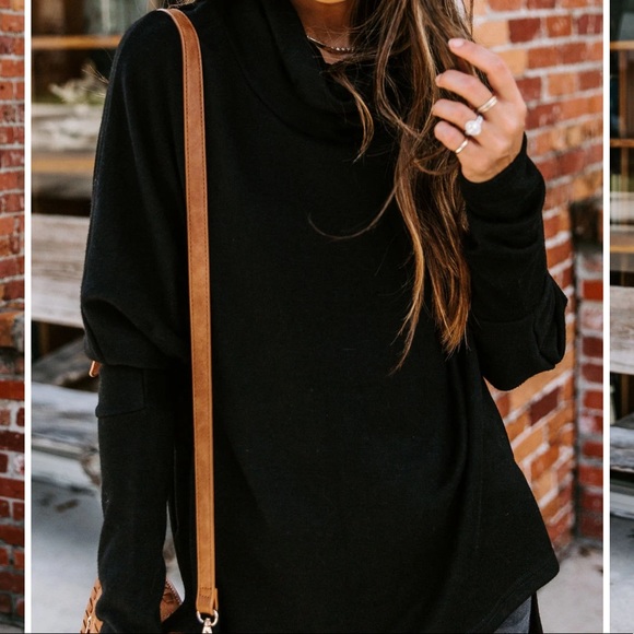 VICI Black Cowl Neck Sweater Trending Fall Winter Clothing Nordstrom Small - Picture 2 of 6